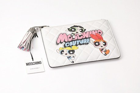 Клатч Moschino The Powerpuff Girls Quilted Leather Clutch